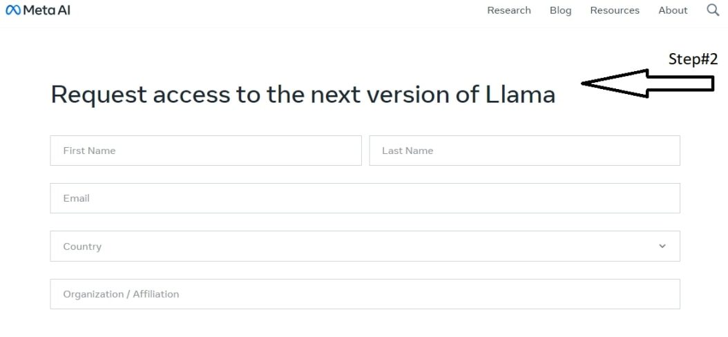 how to download Llama 2? step #2