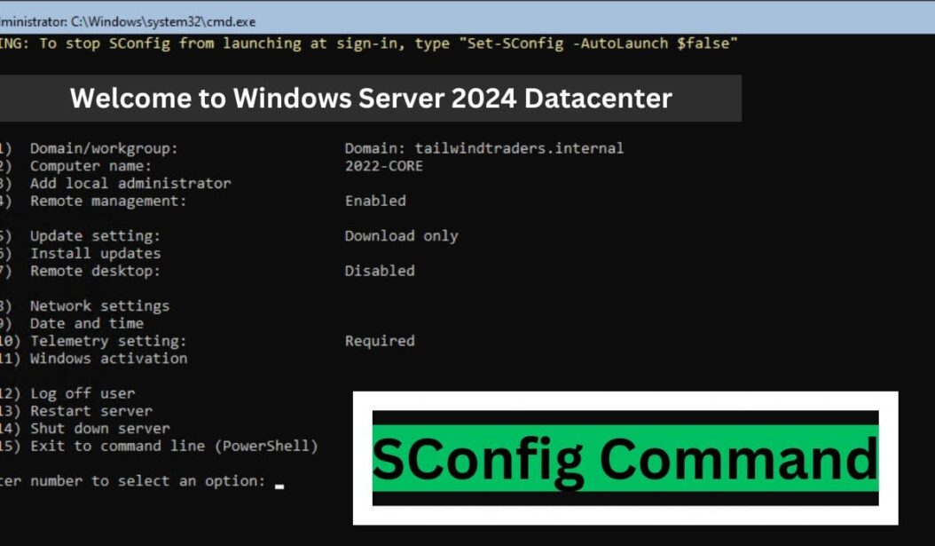 SConfig Command: Quick Windows Server Core Configuration (Guide)