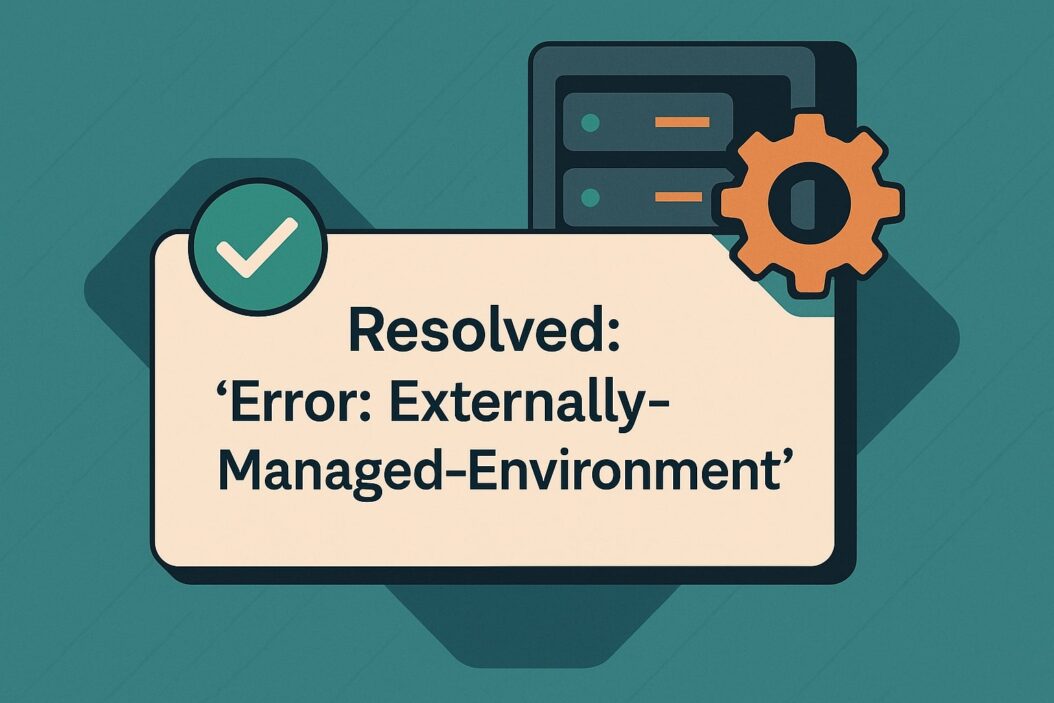Error: Externally-Managed-Environment