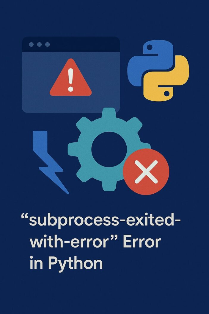 subprocess-exited-with-error Error in Python