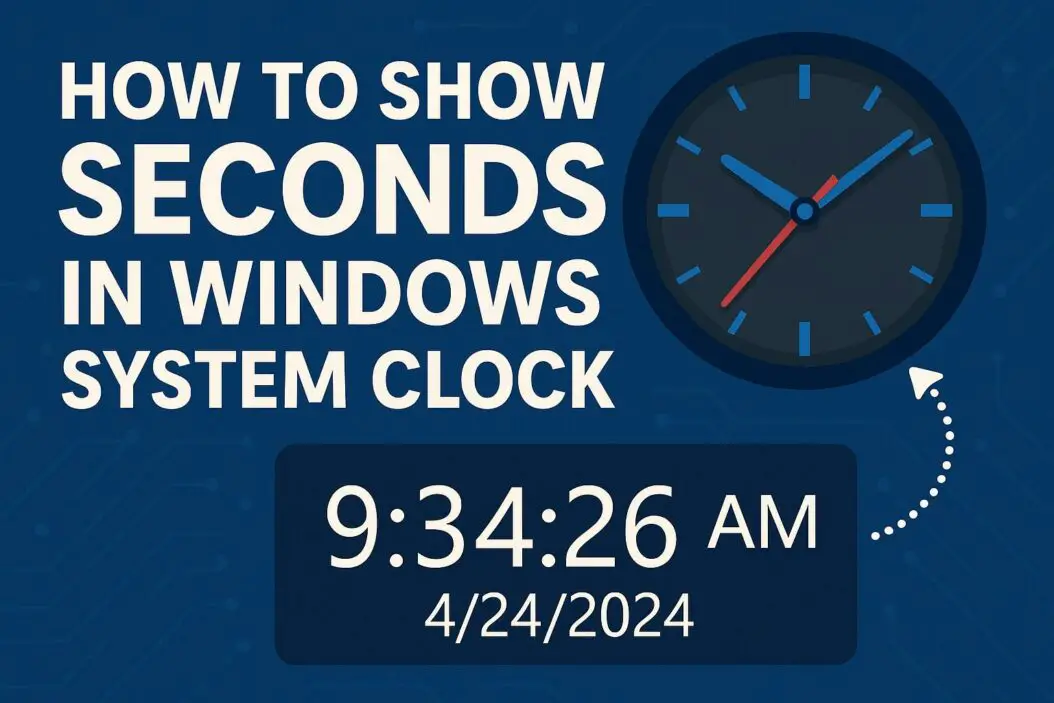 How to Show Seconds in Windows System Clock