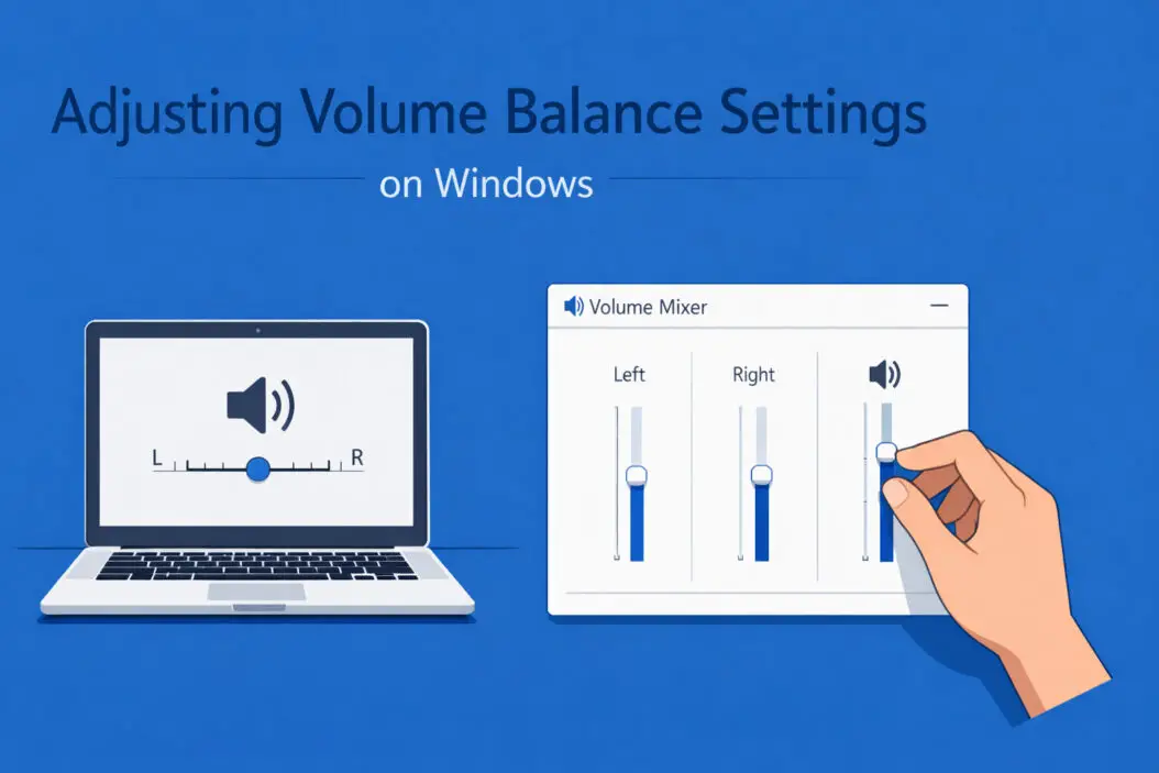 Adjusting Volume Balance Settings on Windows