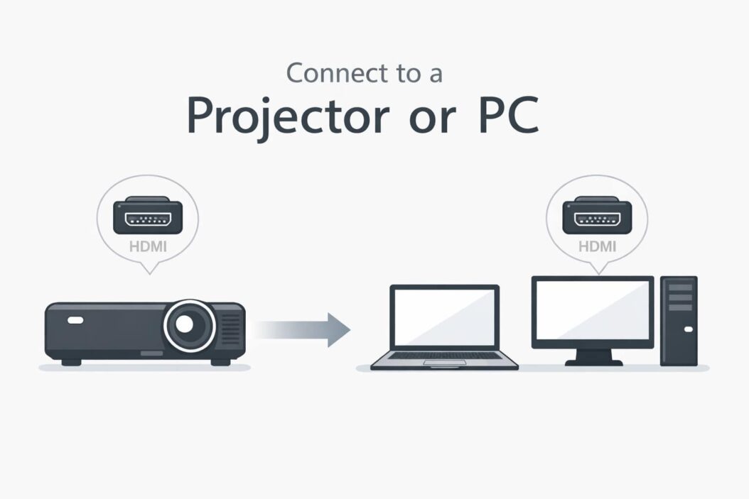 Connect to a Projector or PC