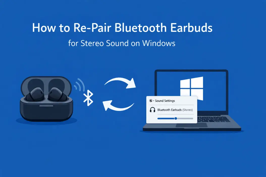 Re-Pair Bluetooth Earbuds for Stereo Sound on Windows