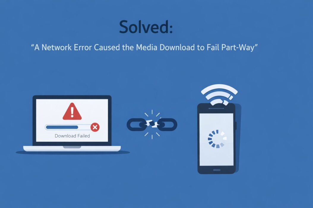 Solved: A Network Error Caused the Media Download to Fail Part-Way