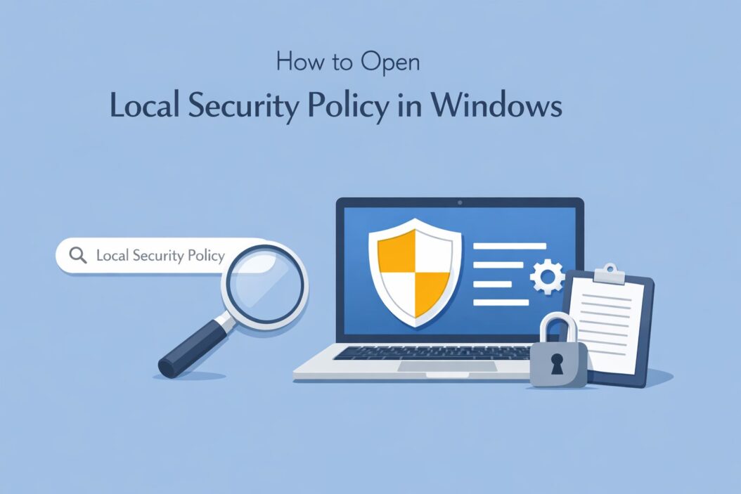 How to Open Local Security Policy