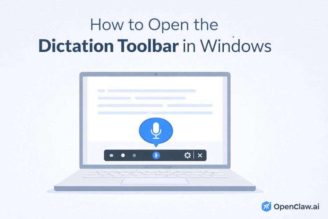 How to Open the Dictation Toolbar in Windows