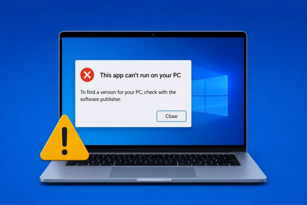 This App Can't Run on Your PC Error