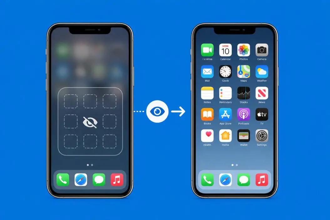 Unhide Apps on iPhone